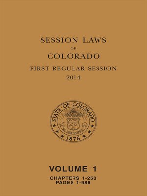 cover image of Colorado Session Laws